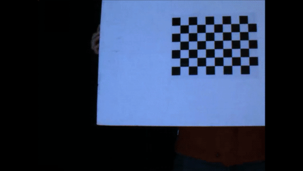 Single-shot-per-pose acquisition and projector-camera calibration in the software interface.