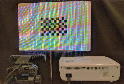 Teaser for A Single-Shot-Per-Pose Camera-Projector Calibration System for Imperfect Planar Targets